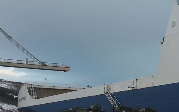 CORE26 | U.S. Marines Load Equipment onto Cargo Ship for Arctic Exercise