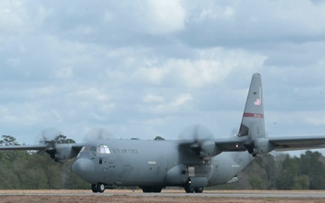 B-roll of 156th CRG and 146th CRF conduct airfield assessment at Sentry South 26-2