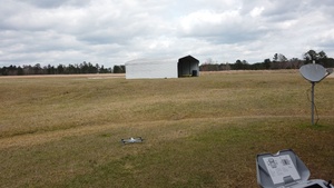 Drone B-roll video of contingency response airfield assessment at Sentry South 26-2