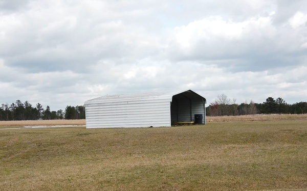 Drone B-roll video of contingency response airfield assessment at Sentry South 26-2