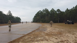 B-roll of 156 CRG training in squad formation movement at Sentry South 26-2