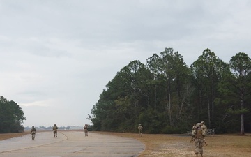 B-roll of 156 CRG training in squad formation movement at Sentry South 26-2