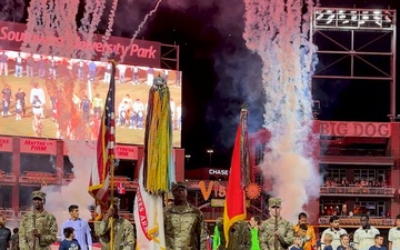Fort Bliss Color Guard Presents the Colors at El Paso Locomotive FC Season Opener