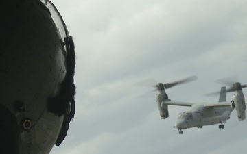 VMM-262 Marines fly over Incheon during KMEP 26.1