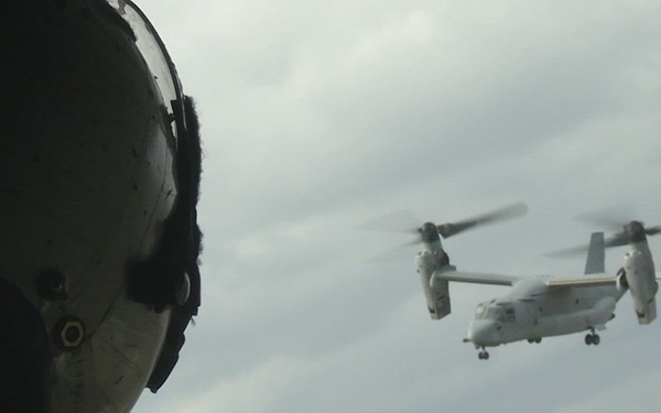 VMM-262 Marines fly over Incheon during KMEP 26.1
