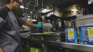 U.S. Navy Sailors Prepare Meals During Operation Epic Fury
