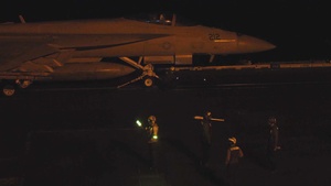 USS Abraham Lincoln Conducts Night Flight Operations
