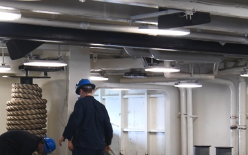 Nimitz Sailors Raise Anchor