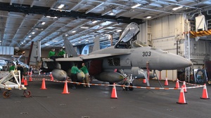 Nimitz Sailors Conduct Aircraft Maintenance