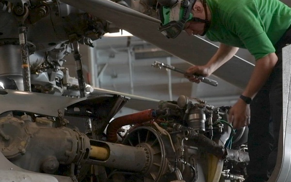 Nimitz Sailors Conduct Aircraft Maintenance