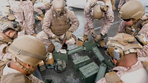 B-roll: 11th MEU Marines Conduct a Live-Fire DATF Drill Aboard USS Portland