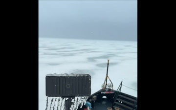 Coast Guard continues to break ice in Lake Michigan