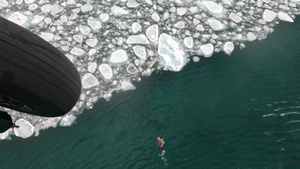 Coast Guard Air Station Traverse City crew conducts ice-rescue training in Grand Traverse Bay