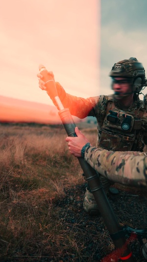 1st SFG(A) Green Berets conduct 60mm mortar firing range