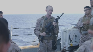 B-Roll: 11th MEU Marines, Sailors and DOW Contractors Conduct CSUAS Training Aboard USS Portland