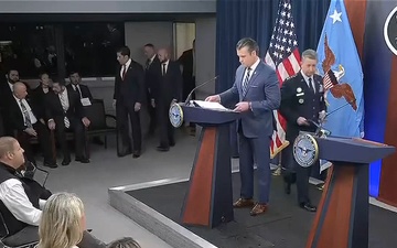 Hegseth, Caine Hold Press Conference