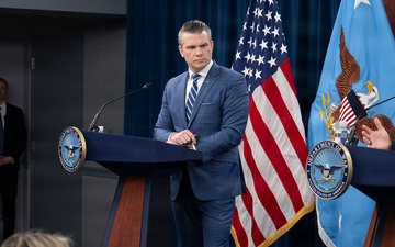 Hegseth, Caine Hold Press Conference