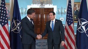 Secretary of State Marco Rubio meets with NATO Secretary General Mark Rutte