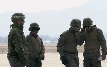 U.S. Marines survey FARP site in South Korea