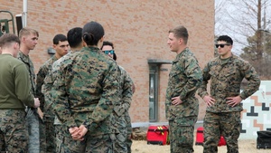 ARFF Marines engage in simulated aircraft firefighting drills