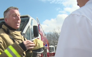 Arnold Fire and Emergency Services conducts annual aircraft live fire training