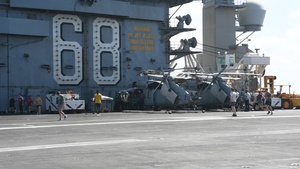 Nimitz Conducts Flight Deck Physical Training