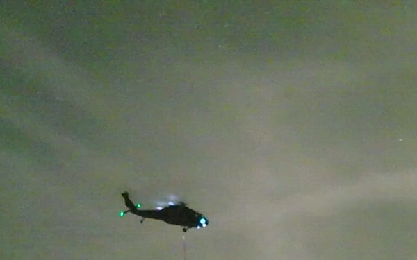 101st Airborne Division artillery Soldiers conduct aerial ammunition resupply during JRTC rotation at Fort Polk