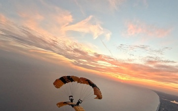 The U.S. Army Parachute Team jumps for Gulf Coast Salute Airshow
