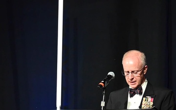 Chief of Naval Operations Adm. Daryl Caudle delivers remarks at the Groton-area Submarine Birthday Ball
