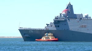 Artemis II recovery mission returns to Naval Base San Diego aboard USS John P. Murtha (4K B-Roll)
