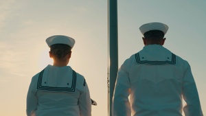 Video Portraits, Morning Colors Onboard USS Harvey C. Barnum Jr. (DDG 124)