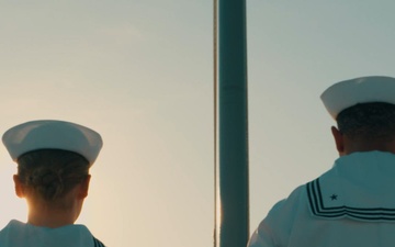 Video Portraits, Morning Colors Onboard USS Harvey C. Barnum Jr. (DDG 124)