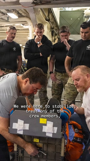 Navy Medicine supports successful Artemis II recovery mission aboard USS John P. Murtha (vertical video)