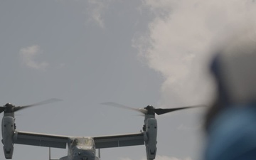 B-Roll: 11th MEU Marines, Sailors Conduct Flight Operations Aboard USS Comstock