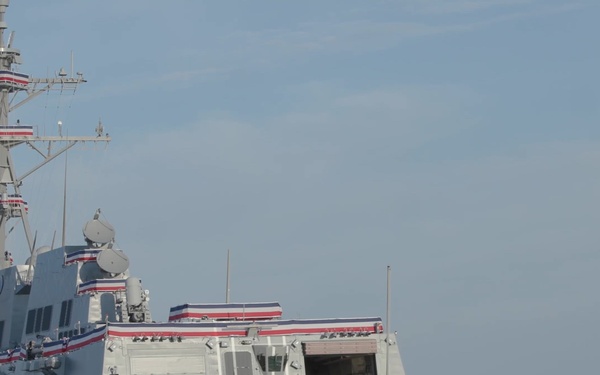 USS Harvey C. Barnum Jr. Commissioning (DDG 124) Ceremony B-Roll