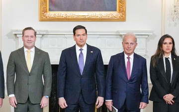 Secretary of State Marco Rubio joins working-level peace talks with Israeli Ambassador to the United States Yechiel Leiter and Lebanese Ambassador to the United States Nada Hamadeh Moawad