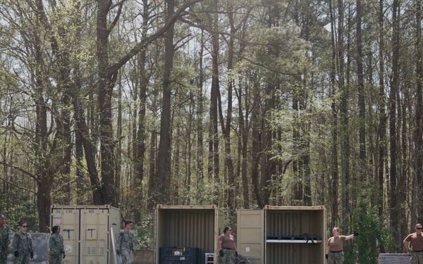 Navy Expeditionary Logistics Support Group Students Assemble a Fuel System Supply Point