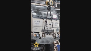 DSSB Soldiers Conduct Maintenance on LMTVs