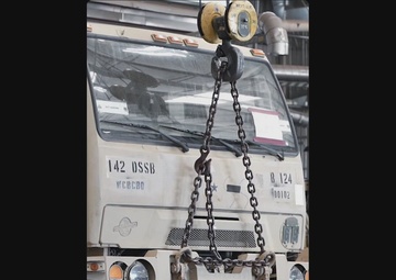 DSSB Soldiers Conduct Maintenance on LMTVs