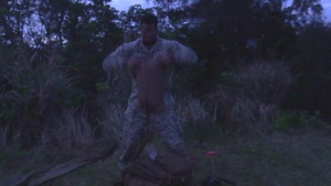 Communication strategy and operations Marines hike to combat town at Camp Hansen