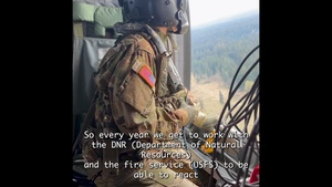 Fighting Fires Together: Washington Guard aviation unit conducts water bucket training with DNR and USFS.
