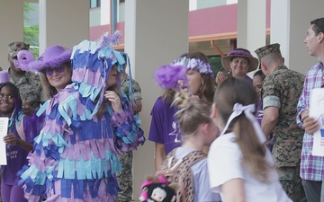 Mokapu Elementary School MCBH honors military children on Purple Up Day