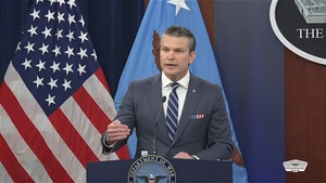 Hegseth, Caine Hold Press Conference
