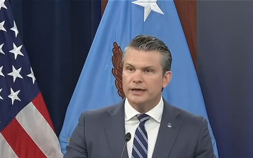 Hegseth, Caine Hold Press Conference