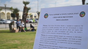 AFN Naples B-roll - Child Abuse Prevention Proclamation Signing