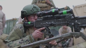 B-Roll: 11th MEU Marines, Sailors Conduct a Live-fire M240B Machine Gun Range Aboard USS Comstock