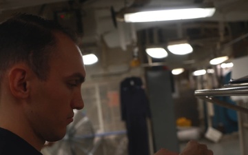 Ship's Laundry aboard USS Iwo Jima