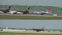 Military aircraft arrive at Kentucky Air Guard Base for Thunder Over Louisville air show