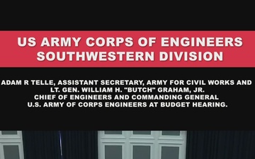Leaders from the U.S. Army Corps of Engineers testify before the House Appropriations Committee