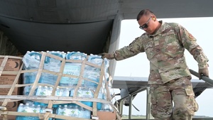B-roll: 374th Air Wing flies typhoon relief supplies to Saipan